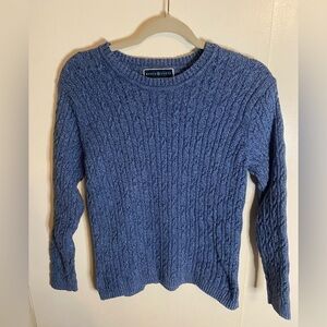 Women’s Karen Scott Blue Cable Knit Sweater, Small
